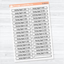 2026 Dates of the Month Labels | Clear Matte F18 Planner Stickers | July–December | B-361-366-BCM