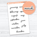 Mini Months F18 Font | Planner Stickers | B-487