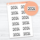 2026 Year Stickers F18 Font | Large Planner Stickers | B-492