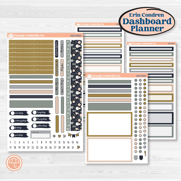 Cheerful Holiday Christmas Kit | Erin Condren Weekly Dashboard Planner Kit Stickers | Very Merry | KIT-420-HA