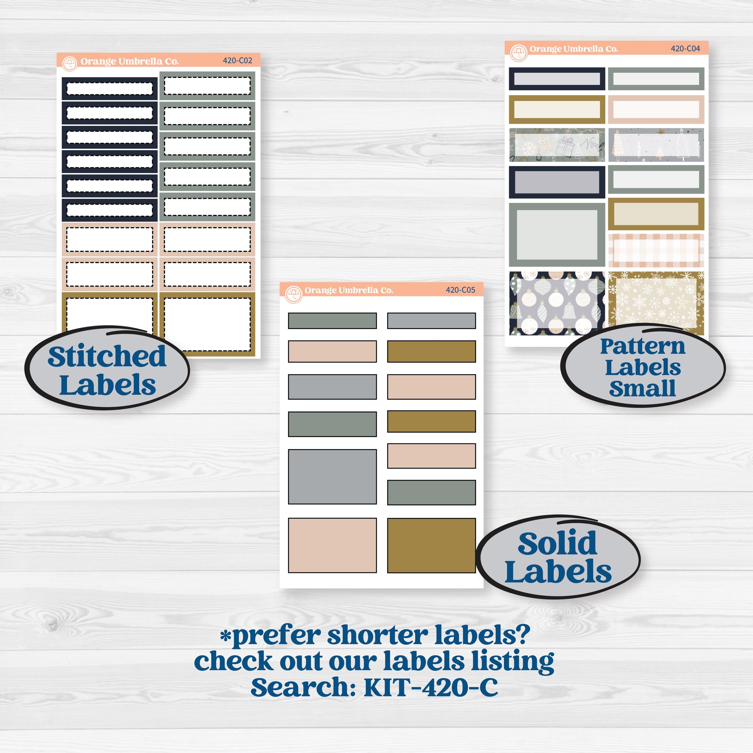 Cheerful Holiday Christmas Kit | 7x9 Erin Condren Daily Duo Planner Kit Stickers | Very Merry | KIT-420-M