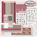 Vintage Christmas Kit | Weekly Add-On Planner Kit Stickers | Holiday Nostalgia | KIT-421-B