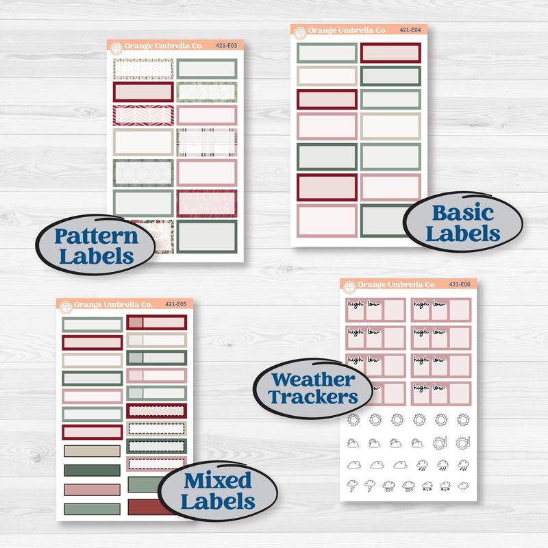 Vintage Christmas Kit | Hobonichi Cousin Weekly & Daily Planner Kit Stickers | Holiday Nostalgia | KIT-421-E