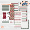 Vintage Christmas Kit | 7x9 Compact Vertical Planner Kit Stickers | Holiday Nostalgia | KIT-421-H