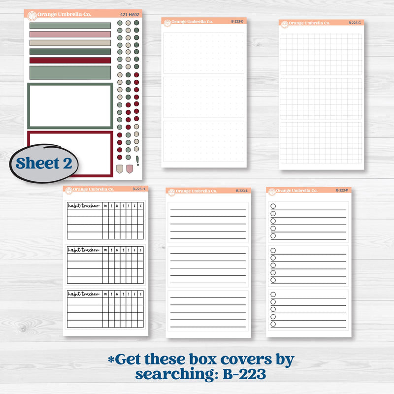 Vintage Christmas Kit | Erin Condren Weekly Dashboard Planner Kit Stickers | Holiday Nostalgia | KIT-421-HA