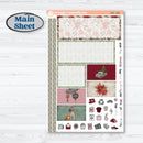 Vintage Christmas Kit | Plum Vertical Priorities 7x9 Planner Kit Stickers | Holiday Nostalgia | KIT-421-J