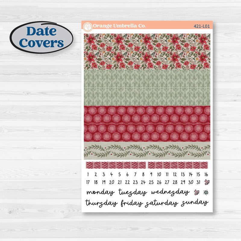 Vintage Christmas Kit | A5 Daily Duo Planner Kit Stickers | Holiday Nostalgia | KIT-421-L
