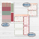 Vintage Christmas Kit | 7x9 Plum Daily Planner Kit Stickers | Holiday Nostalgia | KIT-421-P