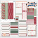 Vintage Christmas Kit | 7x9 Plum Daily Planner Kit Stickers | Holiday Nostalgia | KIT-421-P