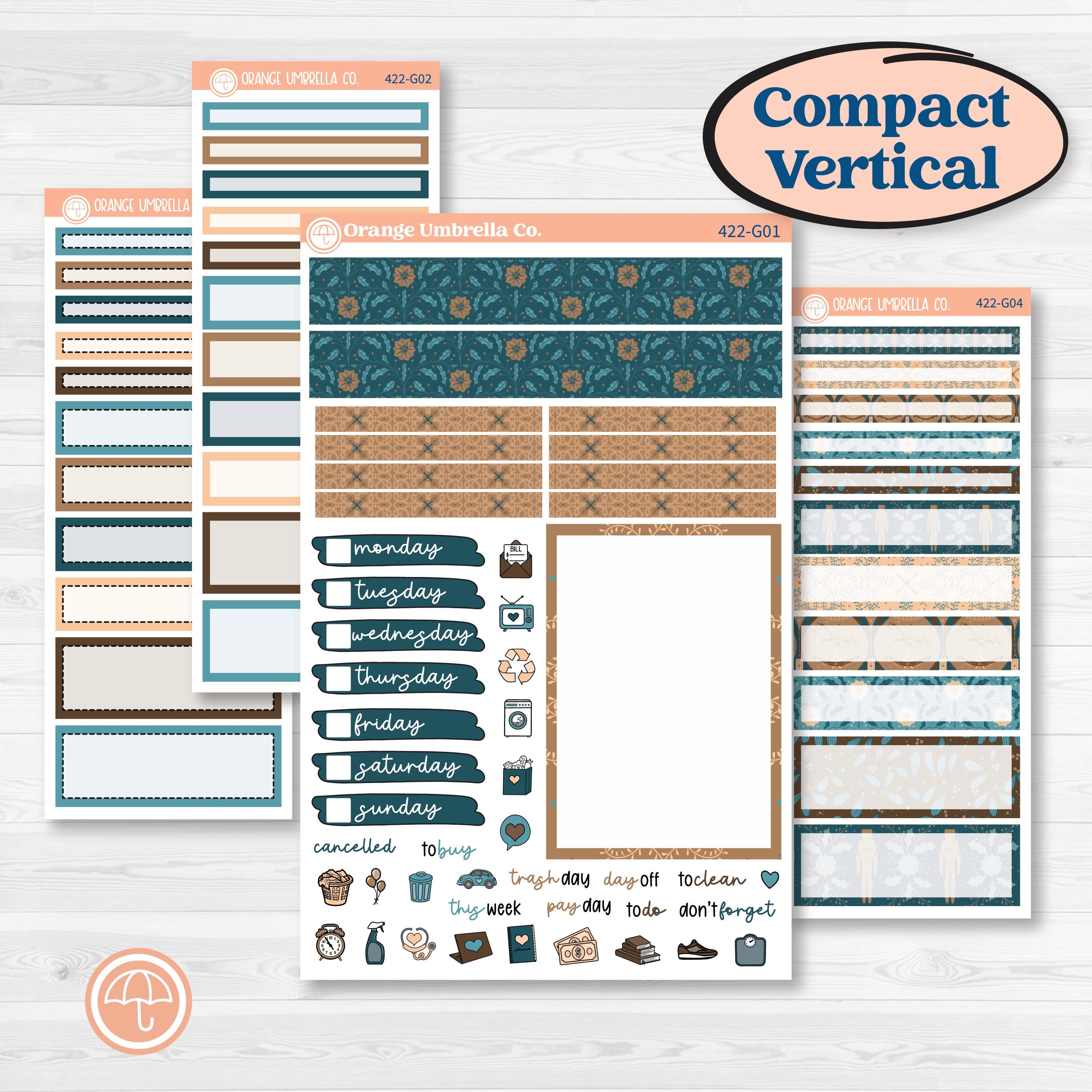 Whimsical Winter Kit | A5 Compact Vertical Planner Kit Stickers for Erin Condren | Sugarplum | KIT-422-G