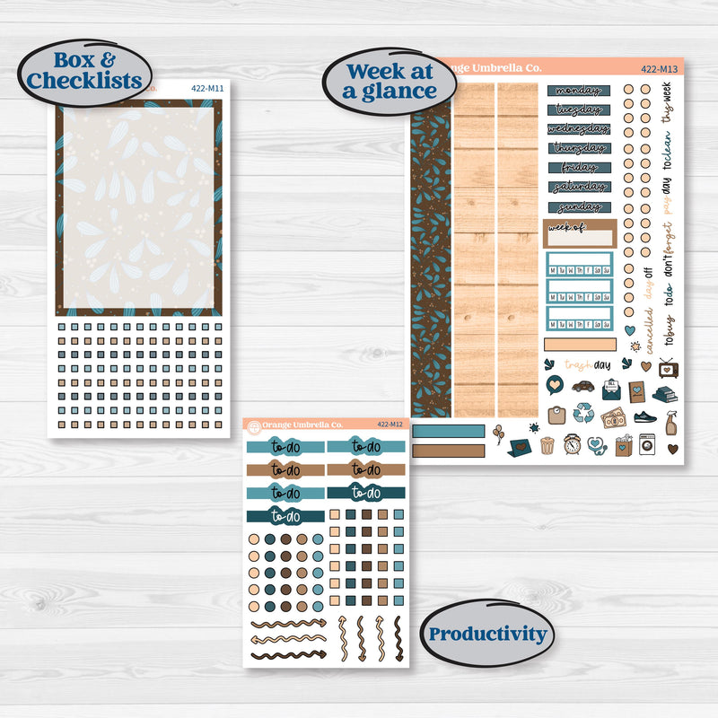 Whimsical Winter Kit | 7x9 Erin Condren Daily Duo Planner Kit Stickers | Sugarplum | KIT-422-M