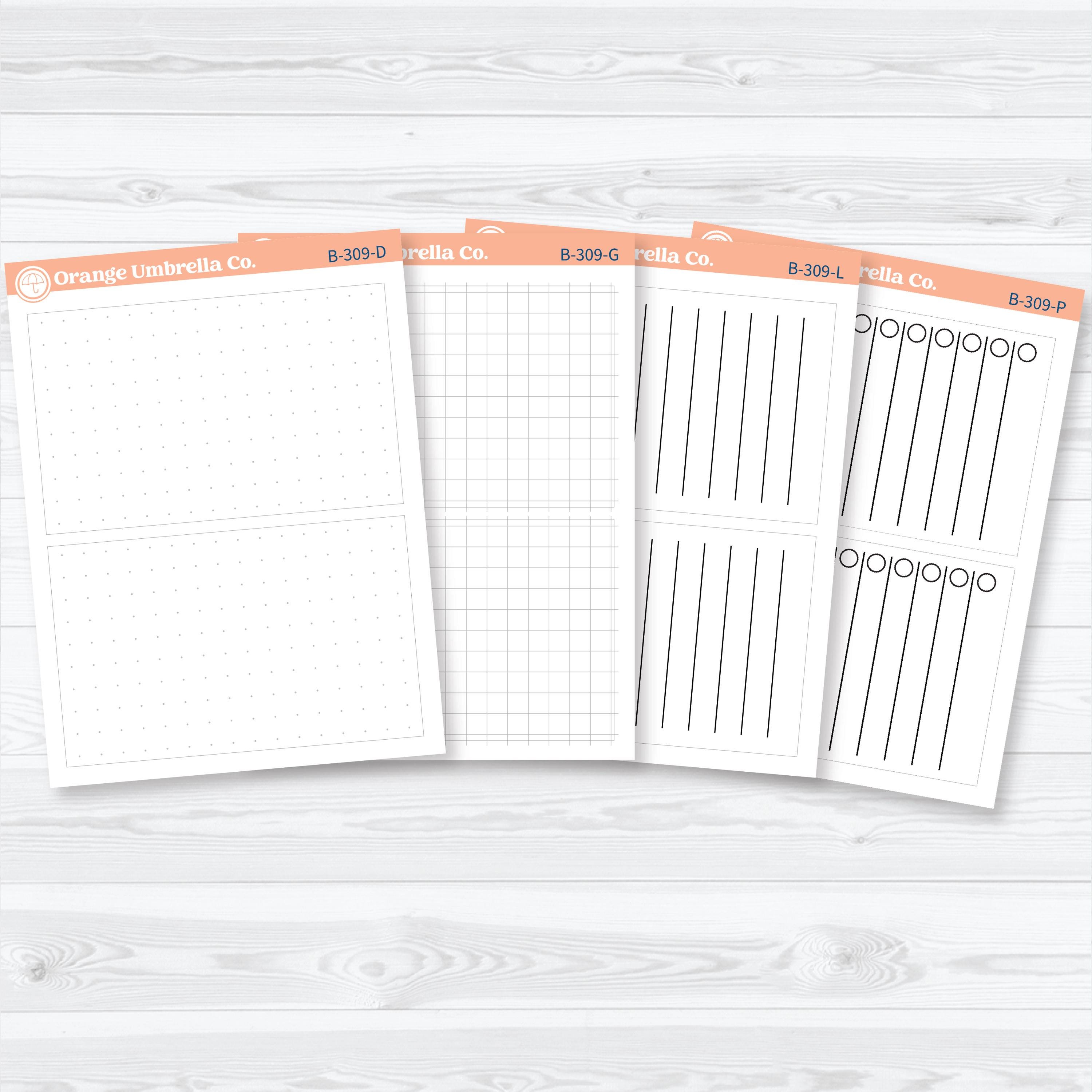 Daily Duo A5 Bottom Box Covers Planner Stickers | B-309