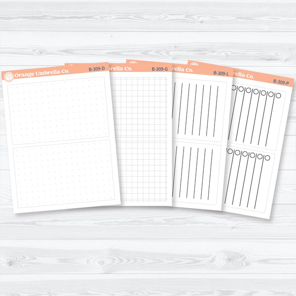 Daily Duo A5 Bottom Box Covers Planner Stickers | B-309