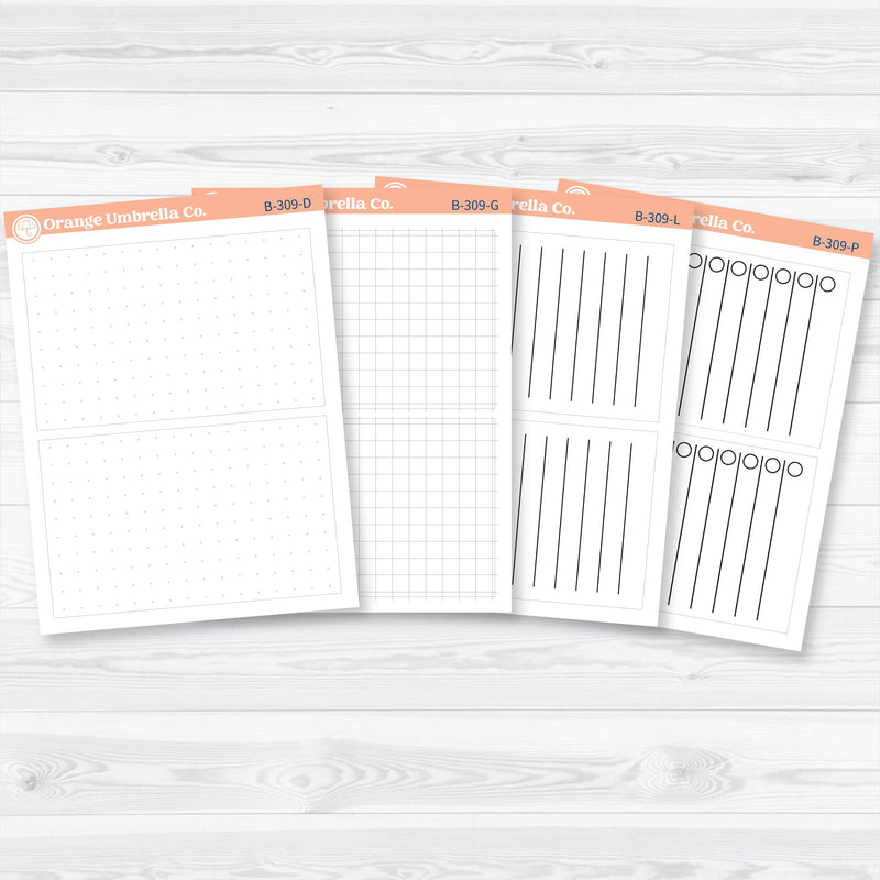 Daily Duo A5 Bottom Box Covers Planner Stickers | B-309