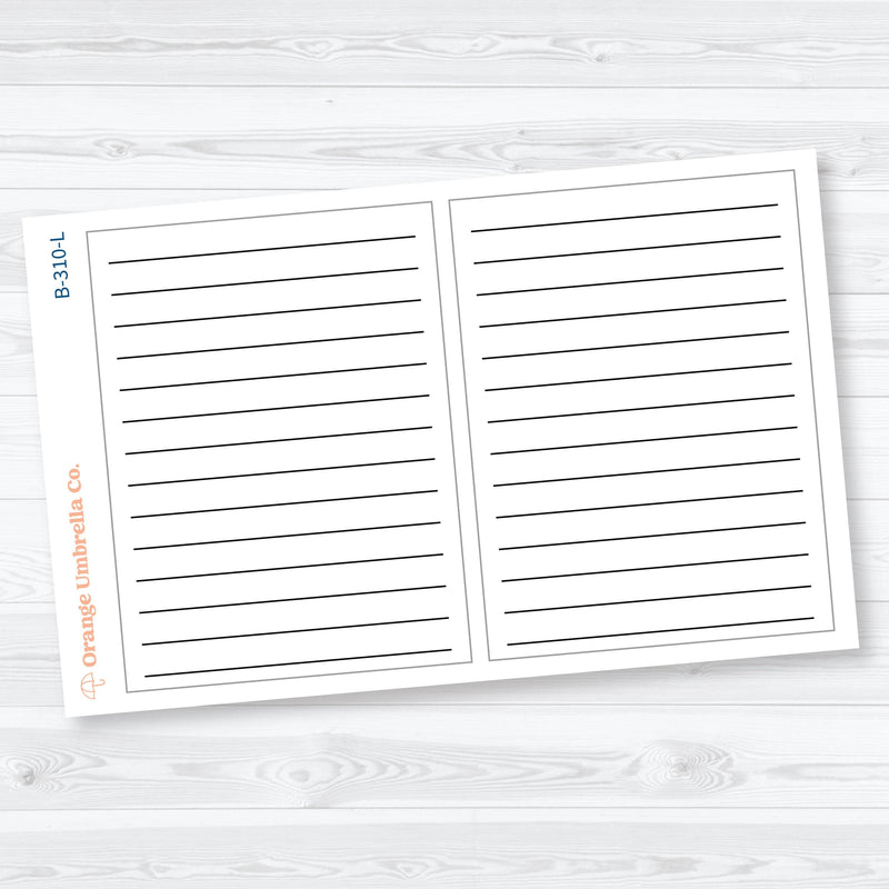 Daily Duo 7x9 Bottom Box Covers Planner Stickers | B-310