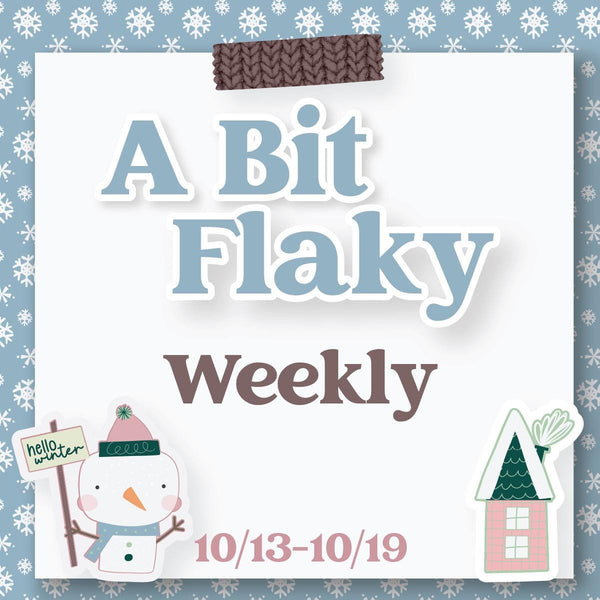 October Winter Theme Mystery Kit | Weekly Sticker Kit for Vertical Planners like Erin Condren | A Bit Flaky | KIT-MK43-A
