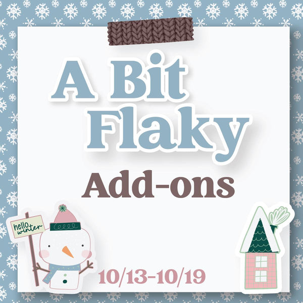 October Winter Theme Mystery Kit | Weekly Add-On Planner Kit Stickers | A Bit Flaky | KIT-MK43-B