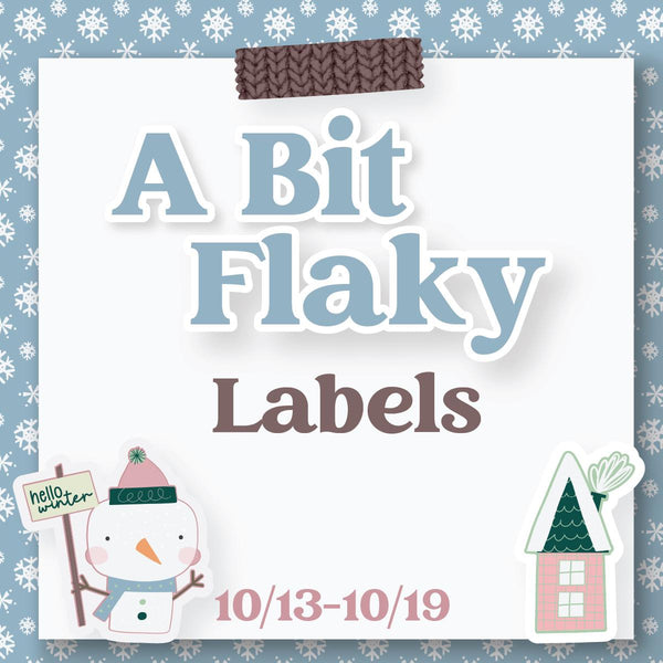 October Winter Theme Mystery Kit | Weekly Add-On Labels Planner Kit Stickers | A Bit Flaky | KIT-MK43-C