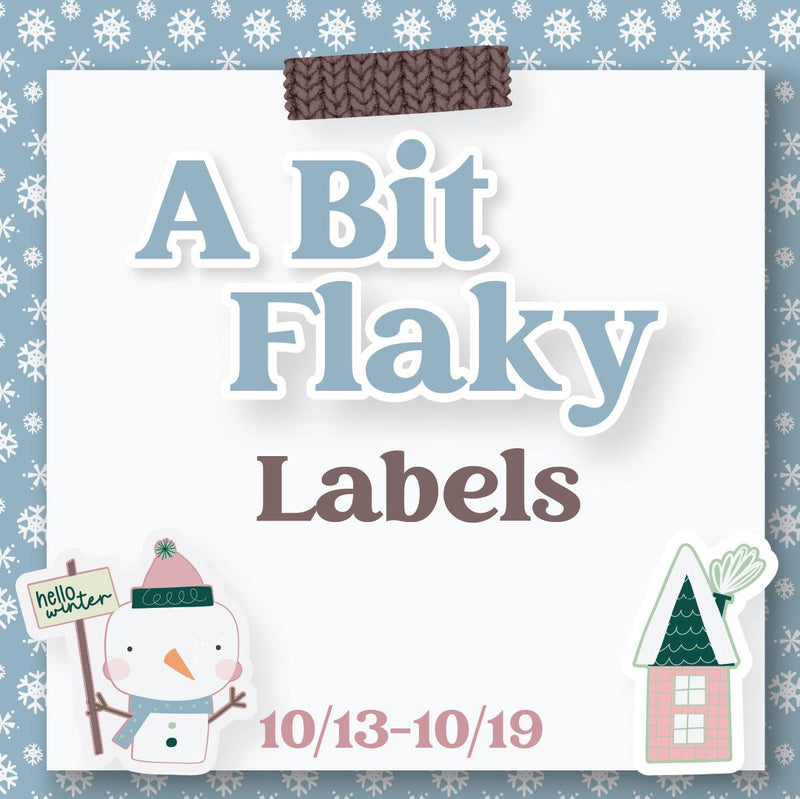 October Winter Theme Mystery Kit | Weekly Add-On Labels Planner Kit Stickers | A Bit Flaky | KIT-MK43-C