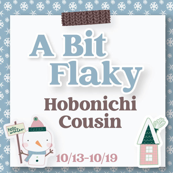 October Winter Theme Mystery Kit | Hobonichi Cousin Weekly & Daily Planner Kit Stickers | A Bit Flaky | KIT-MK43-E