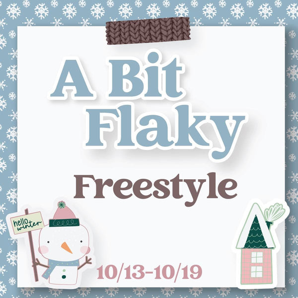 October Winter Theme Mystery Kit | Freestyle Kit Any Planner Kit Stickers | A Bit Flaky | KIT-MK43-K
