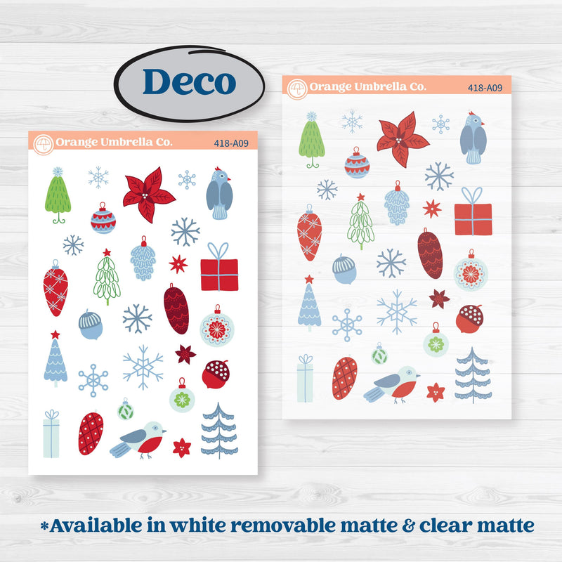 Playful Winter Kit | Weekly Sticker Kit for Vertical Planners like Erin Condren | Jingle | KIT-418-A
