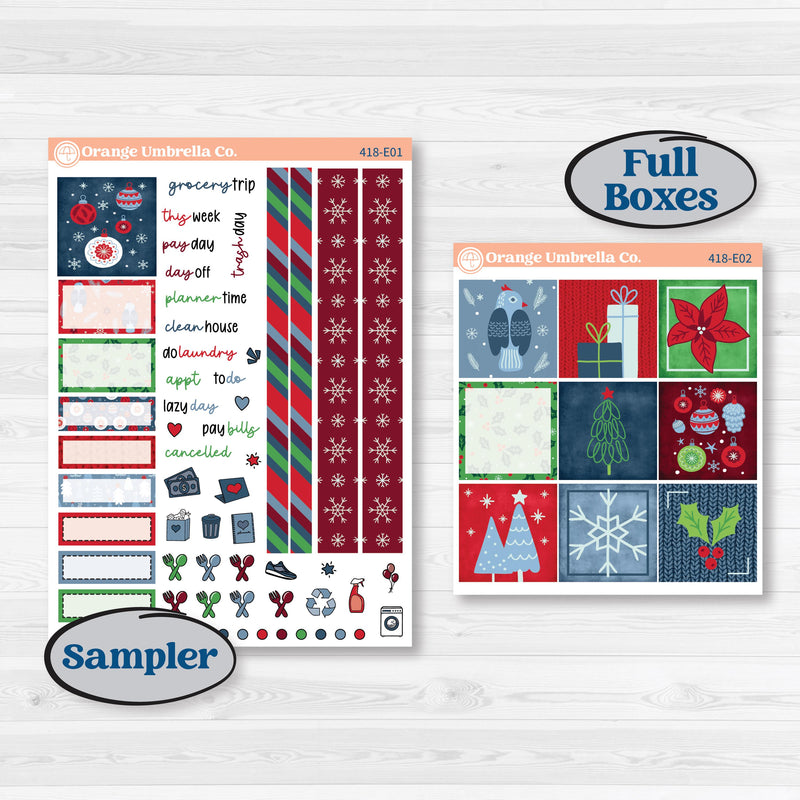 Playful Winter Kit | Hobonichi Cousin Weekly & Daily Planner Kit Stickers | Jingle | KIT-418-E