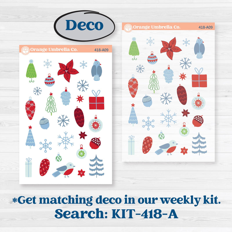 Playful Winter Kit | Freestyle Kit Any Planner Kit Stickers | Jingle | KIT-418-K