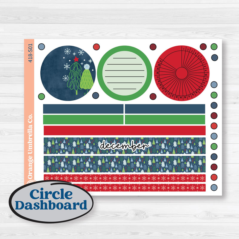 Playful Winter Kit | A5 Plum Monthly & Dashboard Planner Kit Stickers | Jingle | KIT-418-S