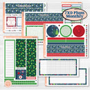 Playful Winter Kit | 7x9 Plum Monthly & Dashboard Planner Kit Stickers | Jingle | KIT-418-T