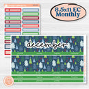 Playful Winter Kit | 8.5 x 11 Erin Condren Monthly Planner Kit Stickers | Jingle | KIT-418-X