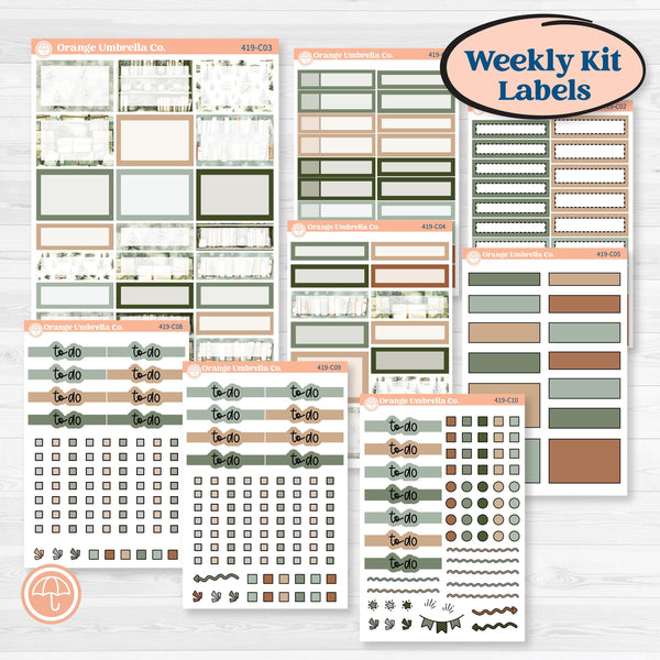 Classic Christmas Reading Kit | Weekly Add-On Labels Planner Kit Stickers | All Aglow | KIT-419-C