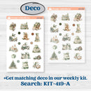 Classic Christmas Reading Kit | Journaling Kit Planner Stickers | All Aglow | KIT-419-D