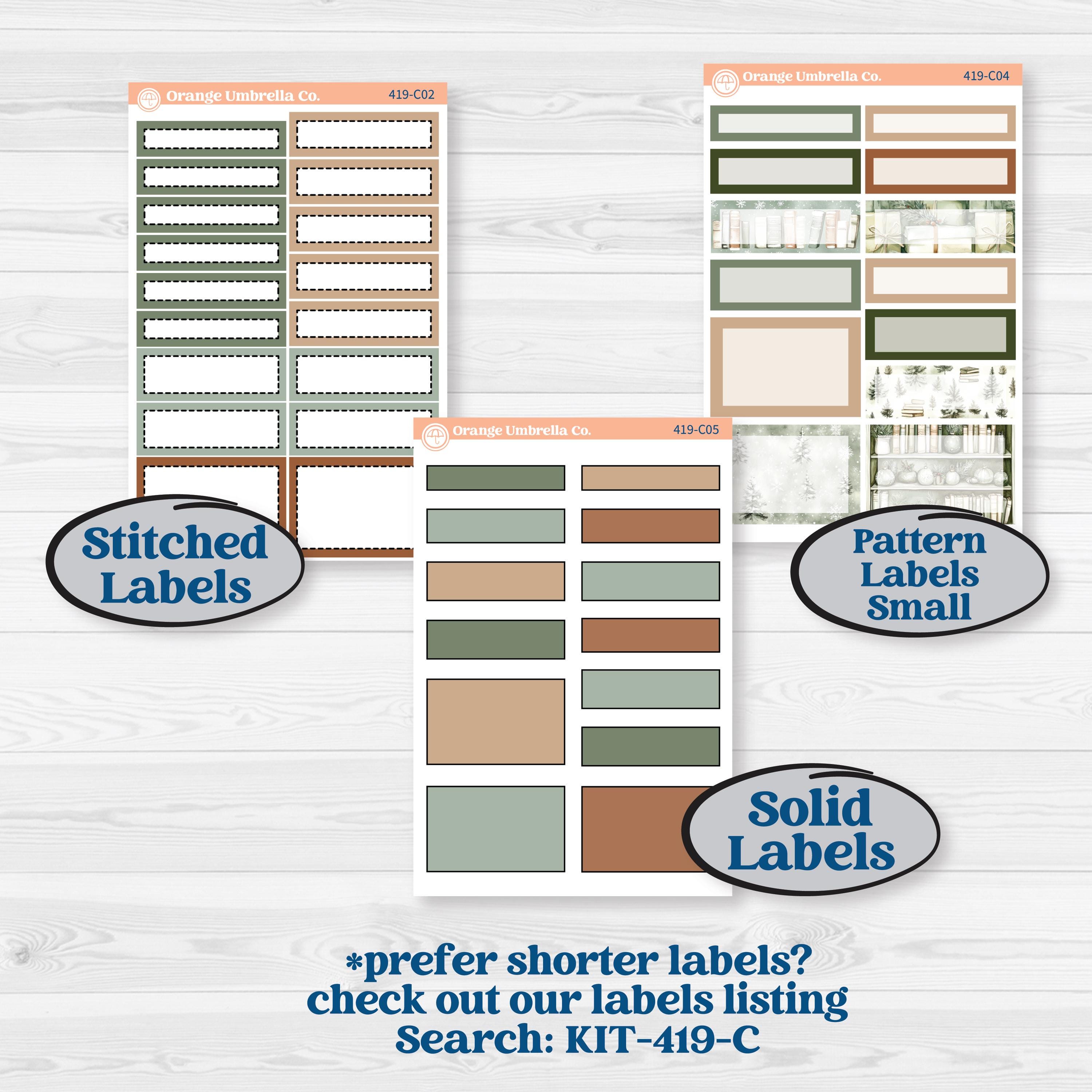 Classic Christmas Reading Kit | A5 Daily Duo Planner Kit Stickers | All Aglow | KIT-419-L