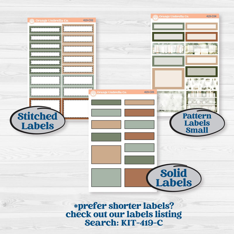 Classic Christmas Reading Kit | A5 Daily Duo Planner Kit Stickers | All Aglow | KIT-419-L