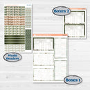 Classic Christmas Reading Kit | 7x9 Plum Daily Planner Kit Stickers | All Aglow | KIT-419-P