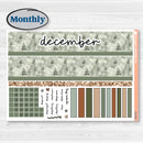 Classic Christmas Reading Kit | Laurel Denise Portrait Planner Kit Stickers | All Aglow | KIT-419-R