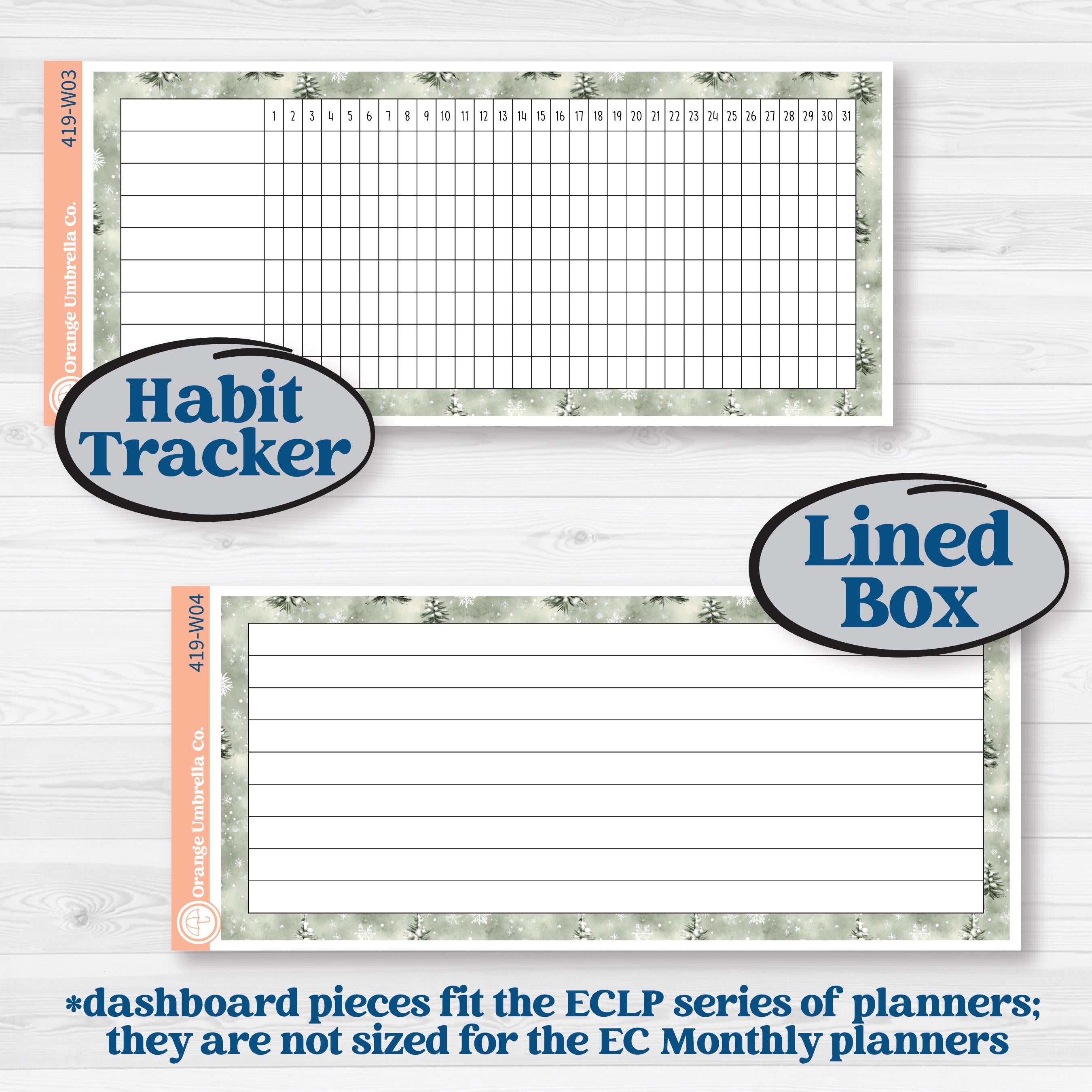 Classic Christmas Reading Kit | 7x9 Erin Condren Life Planner Monthly & Dashboard Sticker Kit | 2024-2025 Planners | All Aglow | KIT-419-W