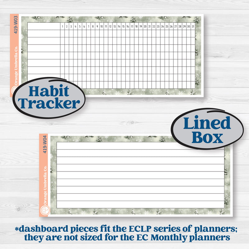 Classic Christmas Reading Kit | 7x9 Erin Condren Life Planner Monthly & Dashboard Sticker Kit | 2024-2025 Planners | All Aglow | KIT-419-W