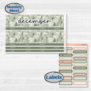 Classic Christmas Reading Kit | 8.5 x 11 Erin Condren Monthly Planner Kit Stickers | All Aglow | KIT-419-X