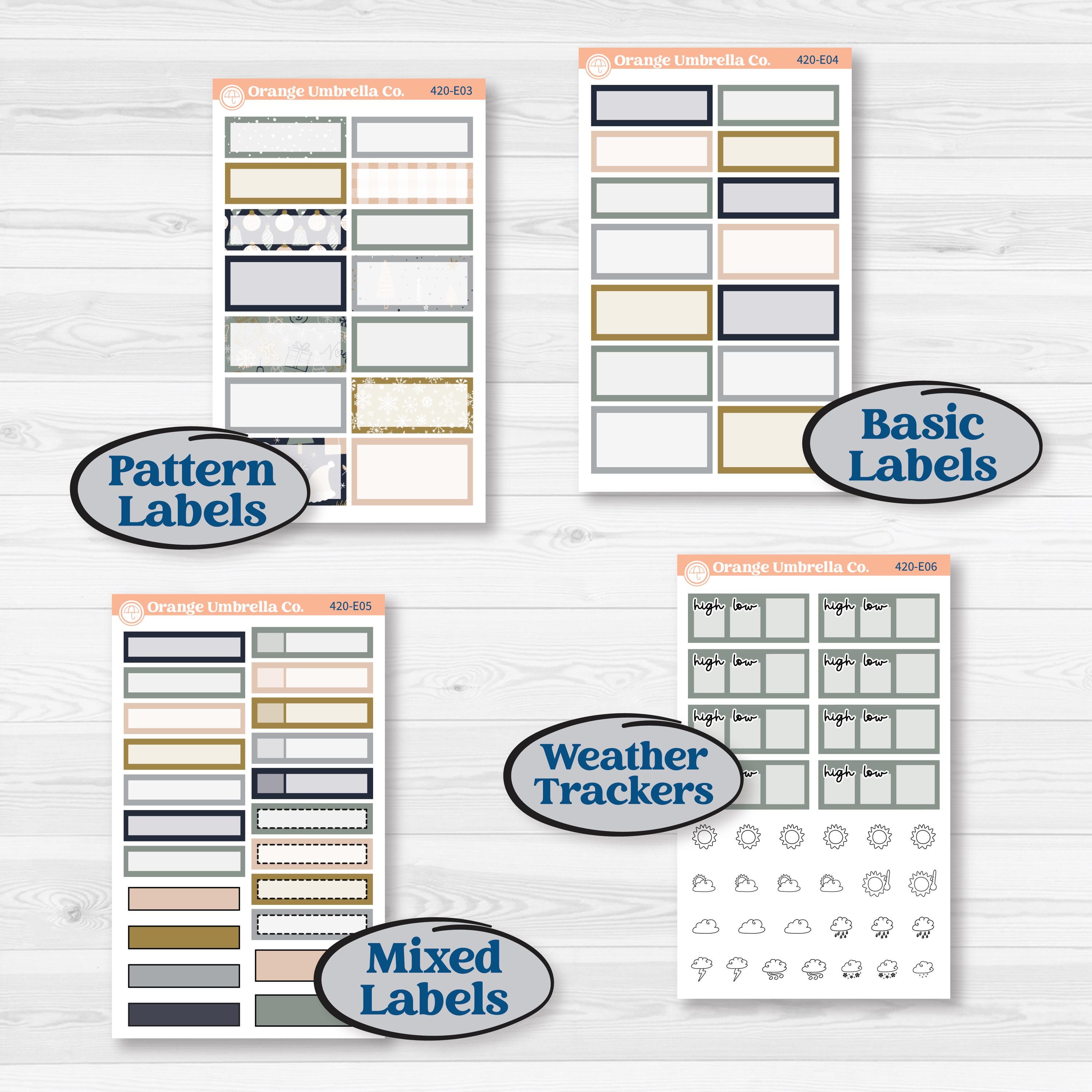 Cheerful Holiday Christmas Kit | Hobonichi Cousin Weekly & Daily Planner Kit Stickers | Very Merry | KIT-420-E