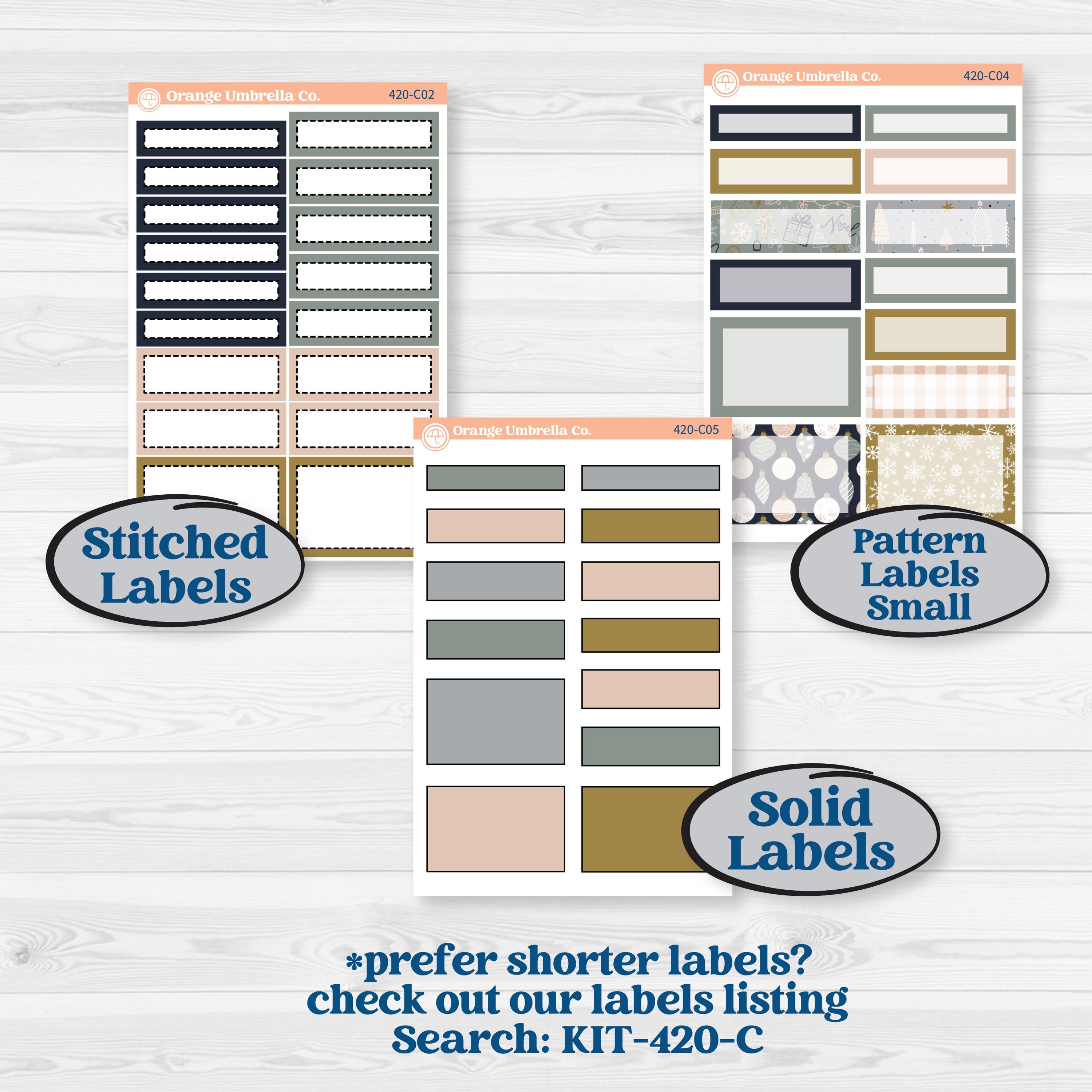 Cheerful Holiday Christmas Kit | A5 Daily Duo Planner Kit Stickers | Very Merry | KIT-420-L