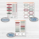 Vintage Christmas Kit | Weekly Add-On Labels Planner Kit Stickers | Holiday Nostalgia | KIT-421-C