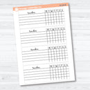 7x9 Vertical Priorities Habit Tracker | Basic Planner Stickers | F18 | B-234-B