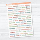 Mini Books of the Bible | Clear Matte | Faith Based Planner or Bible Journaling Stickers | F-001-CM