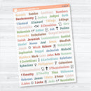 Medium Books of the Bible | Bible Journaling or Planner Stickers | Faith Based Stickers | F-002-CM