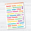 Genesis to Habakkuk Books of the Bible | Faith Based Planner or Bible Journaling Stickers | F-003