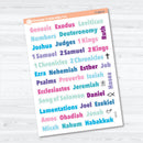 Genesis to Habakkuk Books of the Bible | Faith Based Planner or Bible Journaling Stickers | F-003