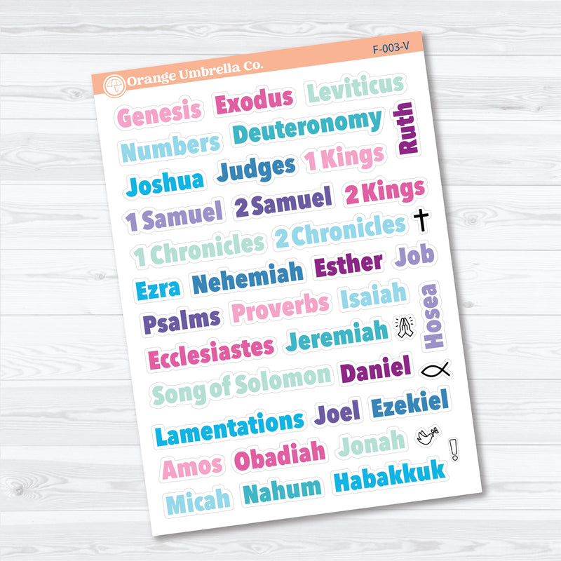 Genesis to Habakkuk Books of the Bible | Faith Based Planner or Bible Journaling Stickers | F-003
