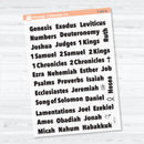 Genesis to Habakkuk Books of the Bible | Faith Based Planner or Bible Journaling Stickers | F-003-CM